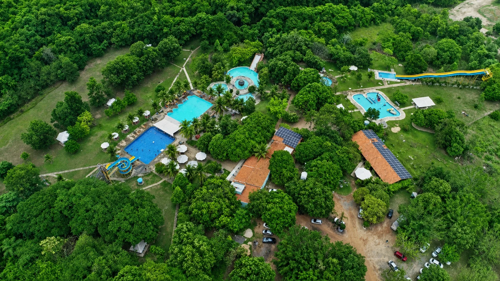 Vista aérea do Park Aquático 3J